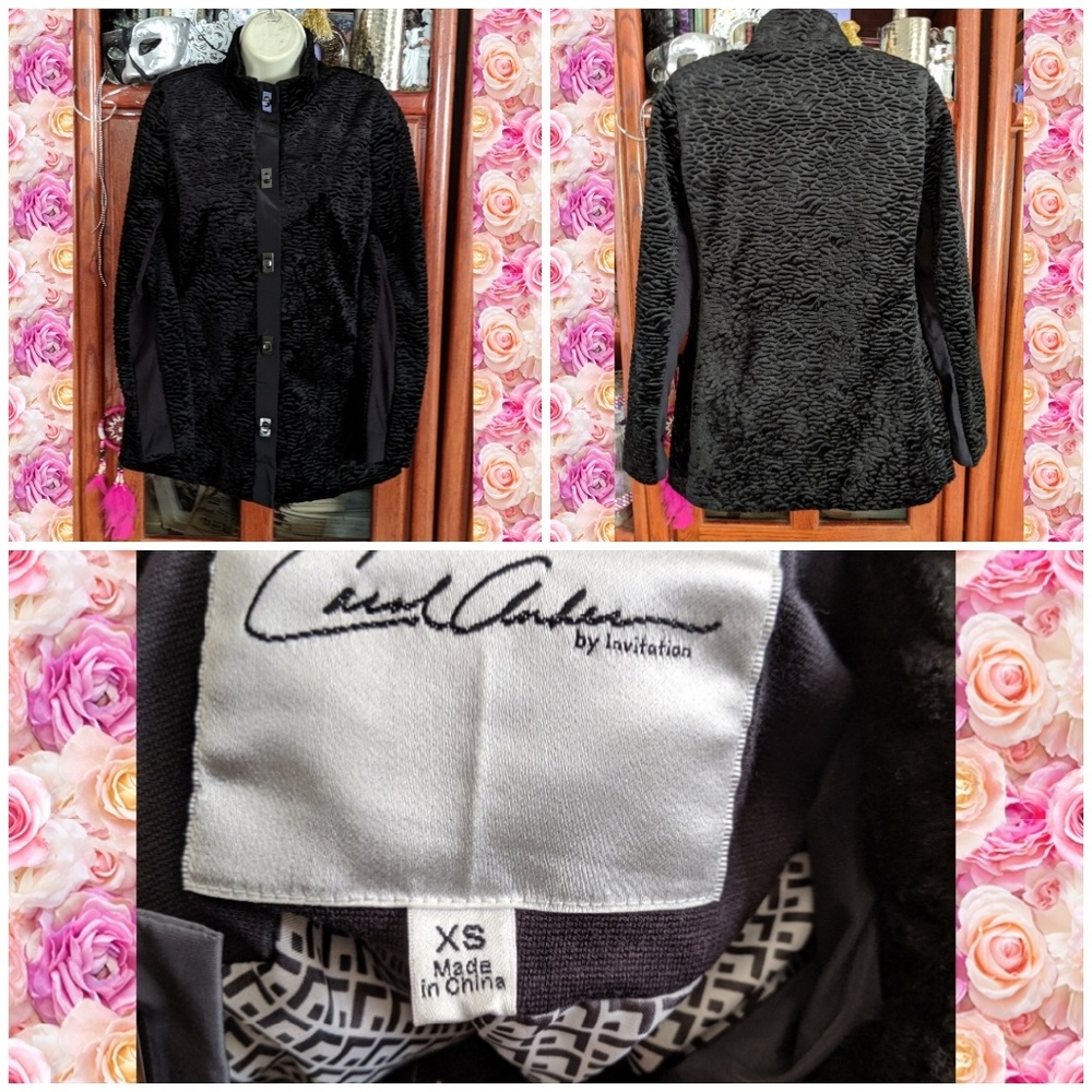 CAROLE ANDERSON BY INVITATION FAUX LAMB JACKET